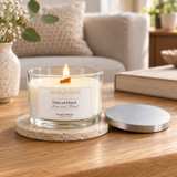 24oz 100 hour Scented Wax Candle Glass Jar Metal Lid