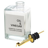 Glass Oil & Vinegar Bottle with Gold Pourer