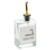 Glass Oil & Vinegar Bottle with Gold Pourer