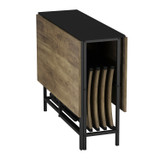 Folding Dining Table and 4 Chairs Set with Drop Leaf Design