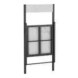 Folding Dining Chairs with Framed Panel Seat