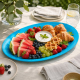 Reusable Oval Plastic Serving Platter Party BBQ & Picnics