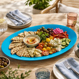 Reusable Oval Plastic Serving Platter Party BBQ & Picnics