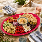 Reusable Oval Plastic Serving Platter Party BBQ & Picnics