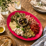 Reusable Oval Plastic Serving Platter Party BBQ & Picnics