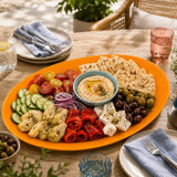Reusable Oval Plastic Serving Platter Party BBQ & Picnics