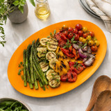 Reusable Oval Plastic Serving Platter Party BBQ & Picnics