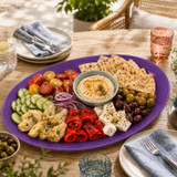 Reusable Oval Plastic Serving Platter Party BBQ & Picnics