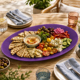 Reusable Oval Plastic Serving Platter Party BBQ & Picnics