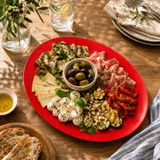 Reusable Oval Plastic Serving Platter Party BBQ & Picnics