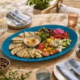 Reusable Oval Plastic Serving Platter Party BBQ & Picnics