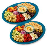 Reusable Oval Plastic Serving Platter Party BBQ & Picnics
