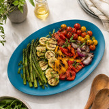 Reusable Oval Plastic Serving Platter Party BBQ & Picnics