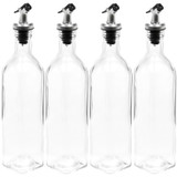 500ml Clear Glass Oil & Vinegar Bottle w/ Pourer Spout