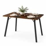 Rectangular Dining Table with Splayed Black Legs