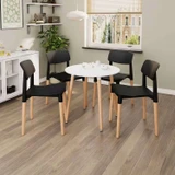 Round Dining Table & 4 Chairs Set