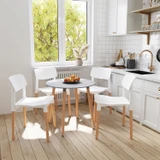 Round Dining Table & 4 Chairs Set