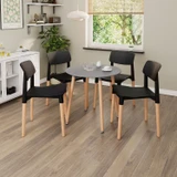 Round Dining Table & 4 Chairs Set