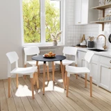 Round Dining Table & 4 Chairs Set