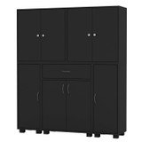 140cm 8 Door 12 Shelf 1 Drawer Knob Handle Storage Cabinet