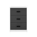 3 Drawer Bedside Cabinets Set of 2 Wood Effect