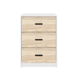 3 Drawer Bedside Cabinets Set of 2 Wood Effect