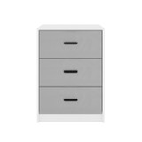 3 Drawer Bedside Cabinets Set of 2 Wood Effect