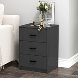 3 Drawer Bedside Cabinets Set of 2 Wood Effect