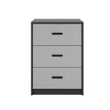 3 Drawer Bedside Cabinets Set of 2 Wood Effect