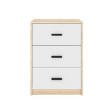 3 Drawer Bedside Cabinets Set of 2 Wood Effect