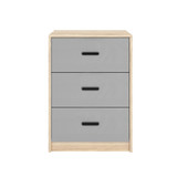 3 Drawer Bedside Cabinets Set of 2 Wood Effect