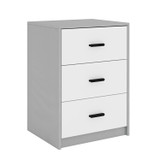 3 Drawer Bedside Cabinets Set of 2 Wood Effect