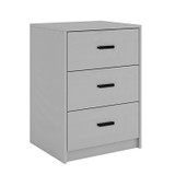 3 Drawer Bedside Cabinets Set of 2 Wood Effect