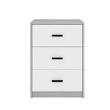 3 Drawer Bedside Cabinets Set of 2 Wood Effect