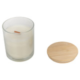 12Oz Blossom Scented Candle in Glass Jar w/ Bamboo Lid