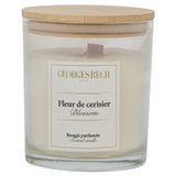 12Oz Blossom Scented Candle in Glass Jar w/ Bamboo Lid