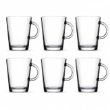 400ml Clear Glass Tea Coffee Mugs w/ Handle