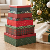 Christmas Nesting Gift Boxes Set of 5