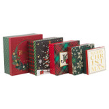 Christmas Nesting Gift Boxes Set of 5