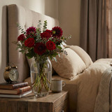 Tall Decorative Clear Glass Flower Vase