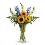 Tall Decorative Clear Glass Flower Vase