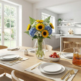 Tall Decorative Clear Glass Flower Vase