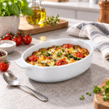 460ml Oval Stoneware Oven Dishes w/ Handles