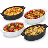 460ml Oval Stoneware Oven Dishes w/ Handles
