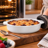 460ml Oval Stoneware Oven Dishes w/ Handles