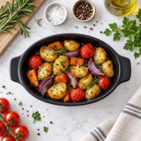 460ml Oval Stoneware Oven Dishes w/ Handles