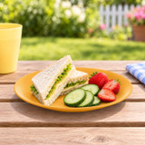 Set of 6 Round Plastic Side Plates