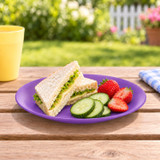 Set of 6 Round Plastic Side Plates