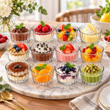 135ml Fluted Glass Ramekin Dessert Bowls
