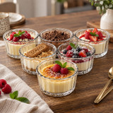 135ml Fluted Glass Ramekin Dessert Bowls